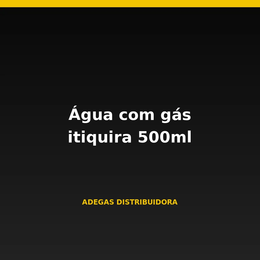 Água com gás itiquira 500ml